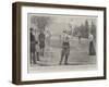 The Prince of Montenegro Playing Lawn Tennis at Cettinje-Arthur Hopkins-Framed Giclee Print