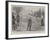 The Prince of Montenegro Playing Lawn Tennis at Cettinje-Arthur Hopkins-Framed Giclee Print