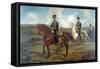 The Prince of Wales (1841-1910) with Lieutenant Colonel Valentine Baker Reviewing the 10th Hussars-Sir Francis Grant-Framed Stretched Canvas