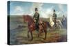 The Prince of Wales (1841-1910) with Lieutenant Colonel Valentine Baker Reviewing the 10th Hussars-Sir Francis Grant-Stretched Canvas