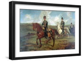 The Prince of Wales (1841-1910) with Lieutenant Colonel Valentine Baker Reviewing the 10th Hussars-Sir Francis Grant-Framed Giclee Print