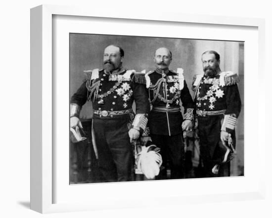 The Prince of Wales and His Brothers at the Wedding of the Duke of York, 6th July 1893-W&d Downey-Framed Giclee Print