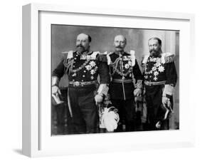 The Prince of Wales and His Brothers at the Wedding of the Duke of York, 6th July 1893-W&d Downey-Framed Giclee Print