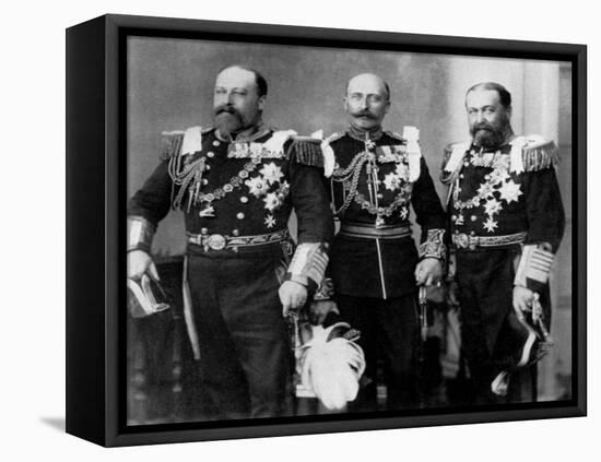 The Prince of Wales and His Brothers at the Wedding of the Duke of York, 6th July 1893-W&d Downey-Framed Stretched Canvas