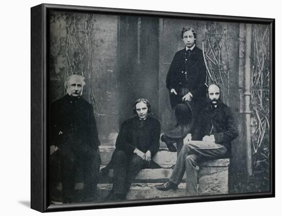 The Prince of Wales and his tutors at Oxford University, c1860 (1910)-Unknown-Framed Photographic Print