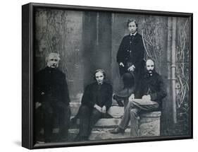 The Prince of Wales and his tutors at Oxford University, c1860 (1910)-Unknown-Framed Photographic Print