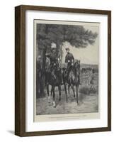 The Prince of Wales and the Duke of Connaught Reviewing the Troops at Aldershot-Jean-Baptiste Edouard Detaille-Framed Giclee Print