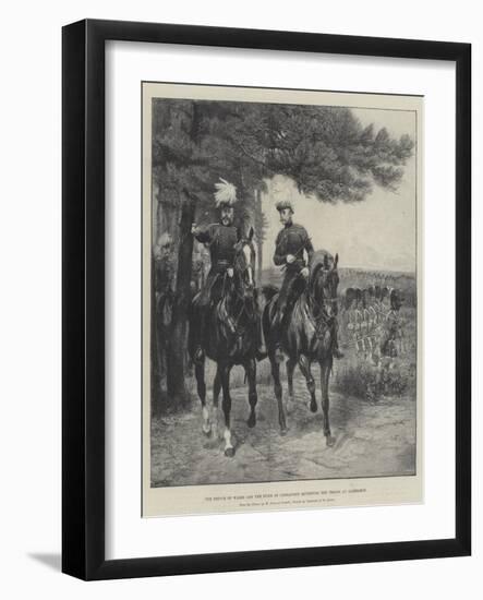 The Prince of Wales and the Duke of Connaught Reviewing the Troops at Aldershot-Jean-Baptiste Edouard Detaille-Framed Giclee Print