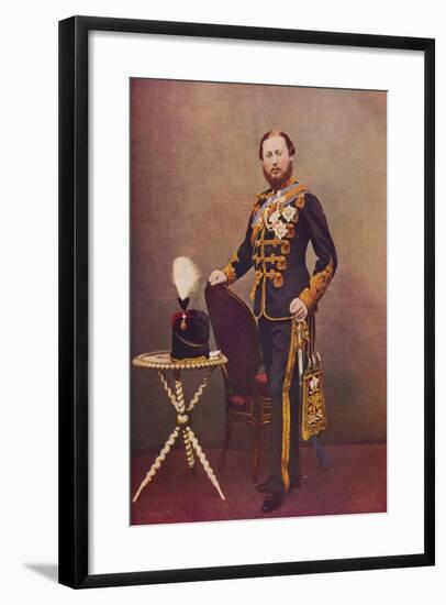 The Prince of Wales as Colonel of the 10th Hussars, c1865 (1910)-Unknown-Framed Giclee Print