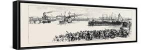 The Prince of Wales at Holyhead: View of the New Dock from the Clock Tower 1880-null-Framed Stretched Canvas