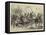 The Prince of Wales at Jummoo, Charge! Lancers of the Maharajah of Cashmere-William John Hennessy-Framed Stretched Canvas