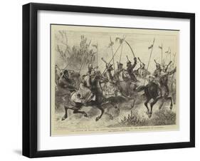 The Prince of Wales at Jummoo, Charge! Lancers of the Maharajah of Cashmere-William John Hennessy-Framed Giclee Print