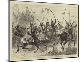 The Prince of Wales at Jummoo, Charge! Lancers of the Maharajah of Cashmere-William John Hennessy-Mounted Giclee Print