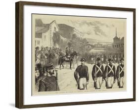 The Prince of Wales at Madrid, Royal Review in the Prado-null-Framed Giclee Print