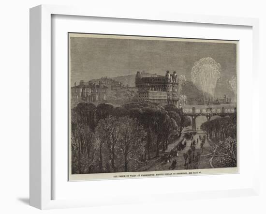 The Prince of Wales at Scarborough, Festive Display of Fireworks-null-Framed Giclee Print