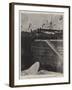 The Prince of Wales at Southampton, Filling the New Graving Dock-null-Framed Giclee Print