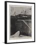 The Prince of Wales at Southampton, Filling the New Graving Dock-null-Framed Giclee Print