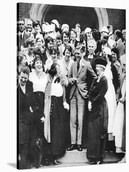 The Prince of Wales at the Ontario Agricultural College, Canada, 1919-null-Stretched Canvas