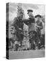 The Prince of Wales being invested with the Silver Wolf by the Duke of Connaught, 1922 (1936)-null-Stretched Canvas