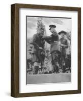 The Prince of Wales being invested with the Silver Wolf by the Duke of Connaught, 1922 (1936)-null-Framed Photographic Print