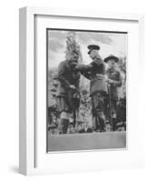 The Prince of Wales being invested with the Silver Wolf by the Duke of Connaught, 1922 (1936)-null-Framed Photographic Print