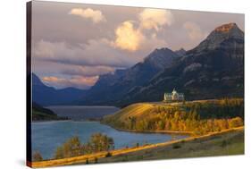 The Prince of Wales Hotel at Sunrise, Waterton Lakes National Park, Alberta, Canada, North America-Miles Ertman-Stretched Canvas