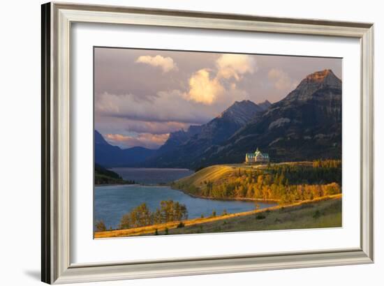 The Prince of Wales Hotel at Sunrise, Waterton Lakes National Park, Alberta, Canada, North America-Miles Ertman-Framed Photographic Print