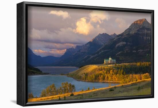 The Prince of Wales Hotel at Sunrise, Waterton Lakes National Park, Alberta, Canada, North America-Miles Ertman-Framed Photographic Print