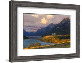 The Prince of Wales Hotel at Sunrise, Waterton Lakes National Park, Alberta, Canada, North America-Miles Ertman-Framed Photographic Print