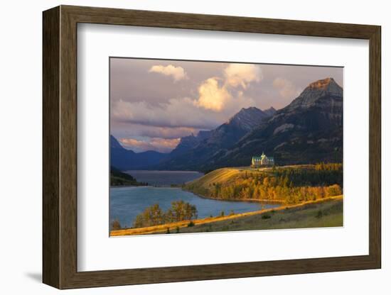 The Prince of Wales Hotel at Sunrise, Waterton Lakes National Park, Alberta, Canada, North America-Miles Ertman-Framed Photographic Print