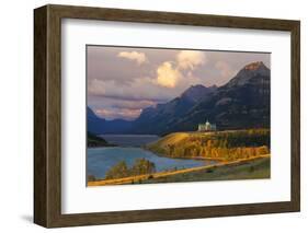 The Prince of Wales Hotel at Sunrise, Waterton Lakes National Park, Alberta, Canada, North America-Miles Ertman-Framed Photographic Print