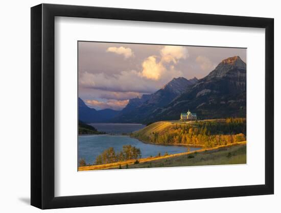 The Prince of Wales Hotel at Sunrise, Waterton Lakes National Park, Alberta, Canada, North America-Miles Ertman-Framed Photographic Print