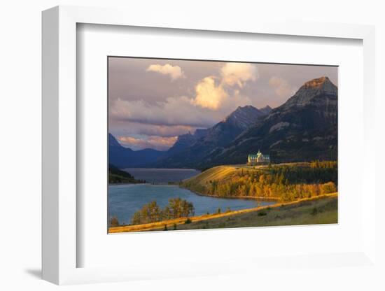 The Prince of Wales Hotel at Sunrise, Waterton Lakes National Park, Alberta, Canada, North America-Miles Ertman-Framed Photographic Print