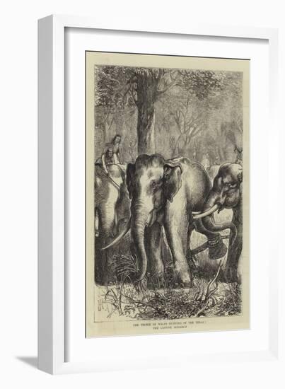 The Prince of Wales Hunting in the Terai, the Captive Monarch-null-Framed Giclee Print