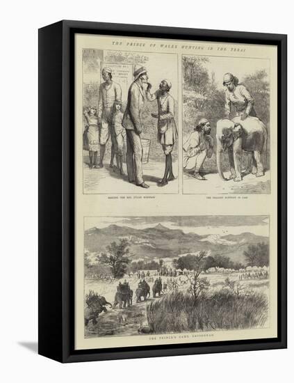 The Prince of Wales Hunting in the Terai-Alfred Chantrey Corbould-Framed Stretched Canvas