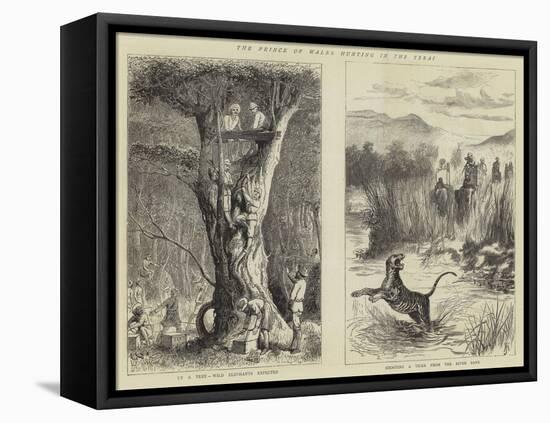 The Prince of Wales Hunting in the Terai-null-Framed Stretched Canvas