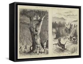 The Prince of Wales Hunting in the Terai-null-Framed Stretched Canvas