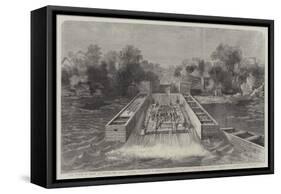 The Prince of Wales in Canada, His Royal Highness Descending a Timer-Slide at Ottawa-George Henry Andrews-Framed Stretched Canvas