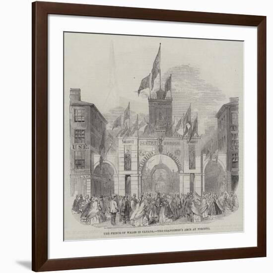 The Prince of Wales in Canada, the Orangemen's Arch at Toronto-null-Framed Giclee Print