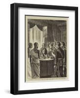 The Prince of Wales in Ceylon, Kandy, the Buddhist Priests Exhibiting Buddha's Tooth to the Prince-Alfred Chantrey Corbould-Framed Giclee Print