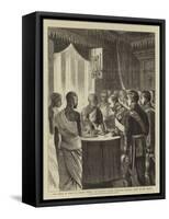 The Prince of Wales in Ceylon, Kandy, the Buddhist Priests Exhibiting Buddha's Tooth to the Prince-Alfred Chantrey Corbould-Framed Stretched Canvas