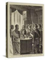 The Prince of Wales in Ceylon, Kandy, the Buddhist Priests Exhibiting Buddha's Tooth to the Prince-Alfred Chantrey Corbould-Stretched Canvas