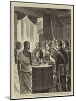 The Prince of Wales in Ceylon, Kandy, the Buddhist Priests Exhibiting Buddha's Tooth to the Prince-Alfred Chantrey Corbould-Mounted Giclee Print