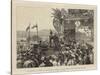 The Prince of Wales in Ceylon, the Procession Passing under Lotus Pond Arch, Colombo-Joseph Nash-Stretched Canvas