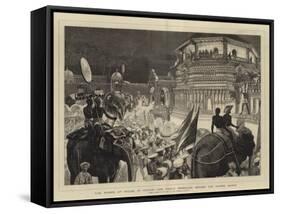 The Prince of Wales in Ceylon, the Public Perehara before the Prince, Kandy-Joseph Nash-Framed Stretched Canvas