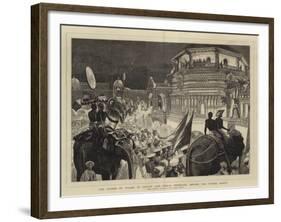 The Prince of Wales in Ceylon, the Public Perehara before the Prince, Kandy-Joseph Nash-Framed Giclee Print