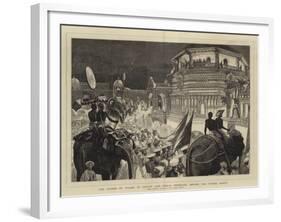 The Prince of Wales in Ceylon, the Public Perehara before the Prince, Kandy-Joseph Nash-Framed Giclee Print