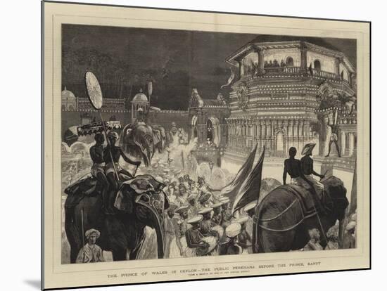 The Prince of Wales in Ceylon, the Public Perehara before the Prince, Kandy-Joseph Nash-Mounted Giclee Print