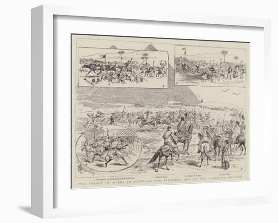 The Prince of Wales in Egypt, at the Pyramids, and at the Gymkhana Meeting-Alfred Chantrey Corbould-Framed Giclee Print