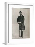 The Prince of Wales in Highland costume, c1886 (1910)-W&D Downey-Framed Photographic Print